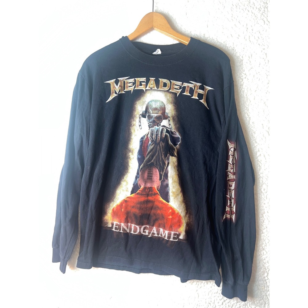 Megadeth Endgame Tour 2009 Long Sleeve Shirt Mens Black Anvil Band Tee L